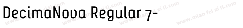 DecimaNova Regular 7字体转换